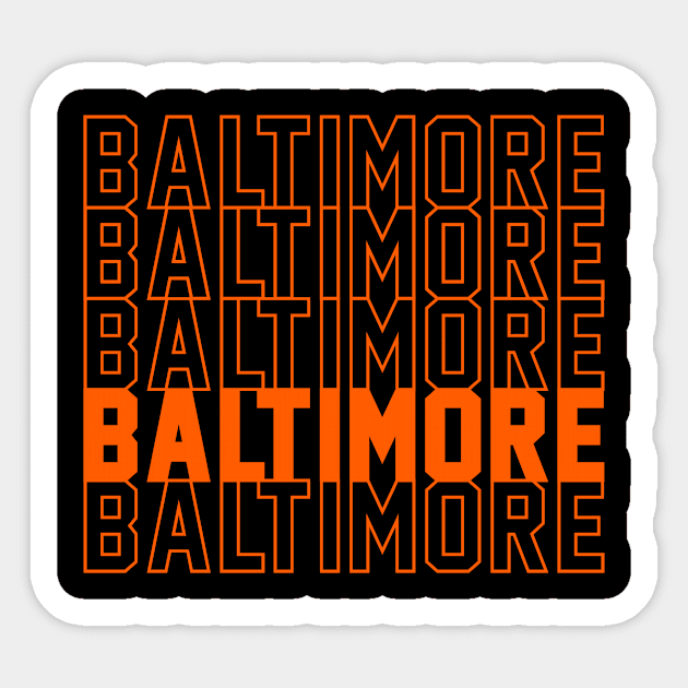 Baltimore Sticker by Throwzack